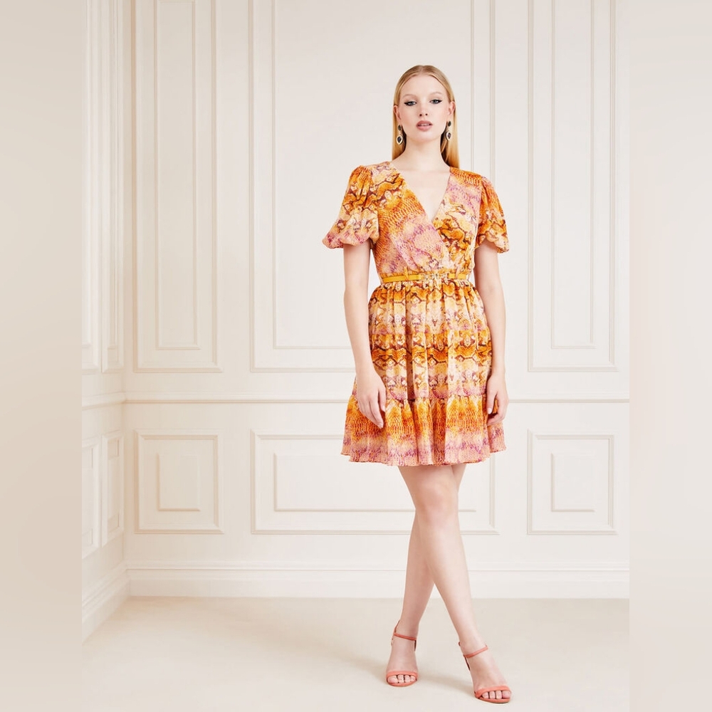 Guess by Marciano All Over Print Sonora Dress Sz 6 EU 42